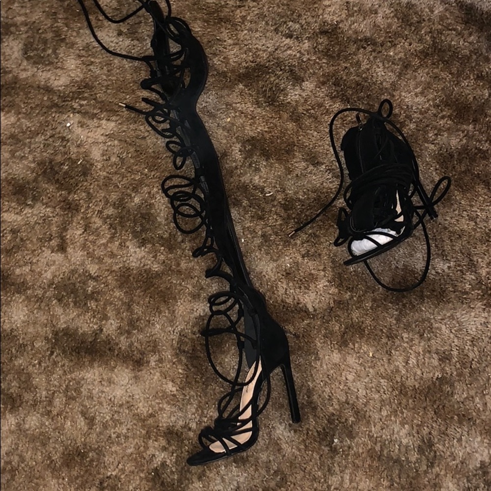 Lace up gladiator heels